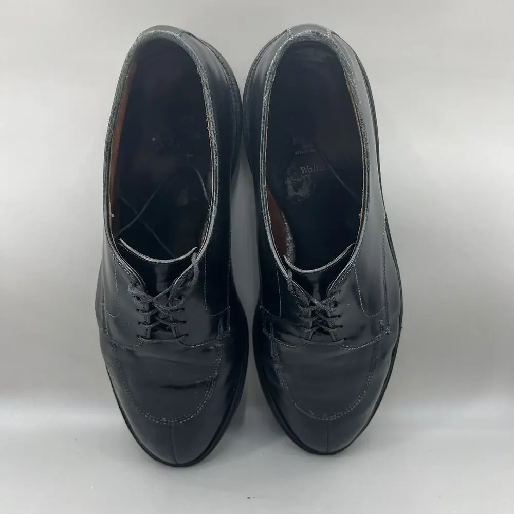 Allen Edmonds Walton Cap Split Toe Oxford Men Size 11.5 E Wide Black Lace Shoes